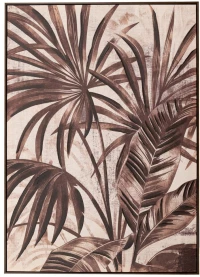 Πίνακας Με Φύλλα 89171 100x4.5x142cm Ecru-Brown Vertical Καμβάς