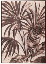 Πίνακας Με Φύλλα 89171 100x4.5x142cm Ecru-Brown Vertical Καμβάς