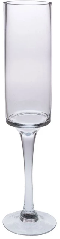 Βάζο Με Πόδι 89240 10x50cm Clear Γυαλί