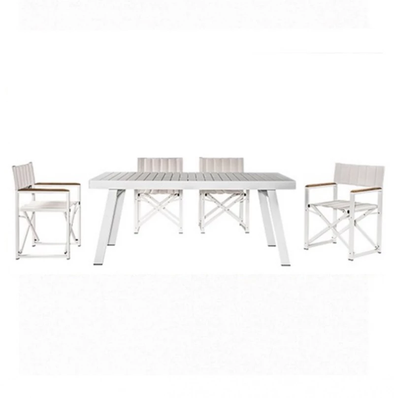 Τραπεζαρία Κήπου Piazza & York 02-00-1256 (Σετ 7Τμχ) White Six Seater