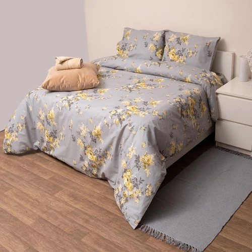 Πάπλωμα 836 Grey-Yellow Viopros  Semi-double 180x240cm Βαμβάκι-Πολυέστερ