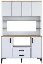 Ντουλάπι Κουζίνας 893RAN4959 120x40x184,2cm White-Oak Μοριοσανίδα, Μελαμίνη