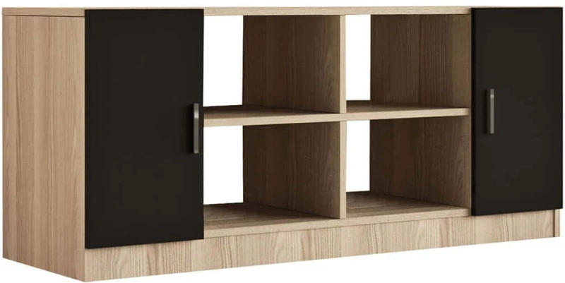 Μπουφές Vo 956LCS1505 139,8x46,3x61,8cm Oak-Black Μοριοσανίδα, Μελαμίνη