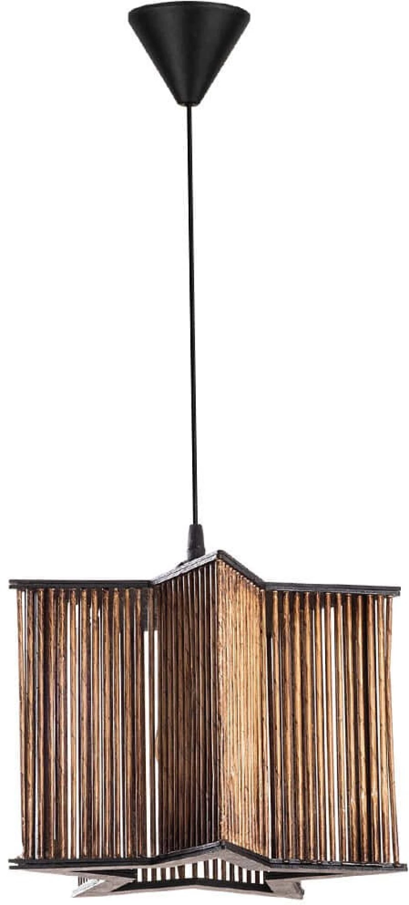 Φωτιστικό Οροφής Star Cage 390FLH2188 30x30x60cm E27 40W Brown Opviq