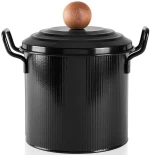 Δοχείο Αποθήκευσης 280TMA3604 23x17x24cm Black Hermia Μέταλλο
