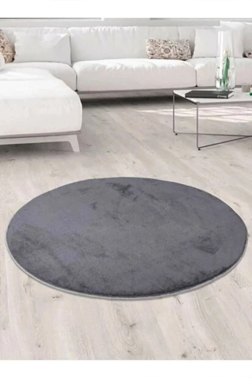 Χαλί Oval Plush 202BLY1364 Dark Grey Conceptum Hypnose 80X80cm Round