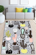 Χαλί Vector Cactus Djt 286CHL6416 Grey-Multi Conceptum Hypnose 120X160