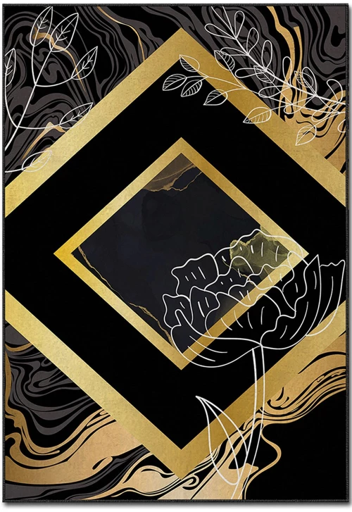 Χαλί Asr Crpt-72 288NGR1967 Black-Gold Conceptum Hypnose 100X140cm