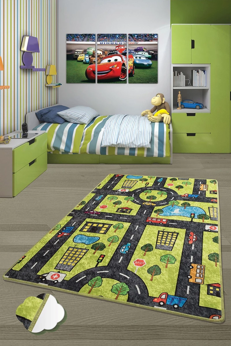 Χαλί Green City 876CHL1158 Green-Multi Conceptum Hypnose 140X190cm