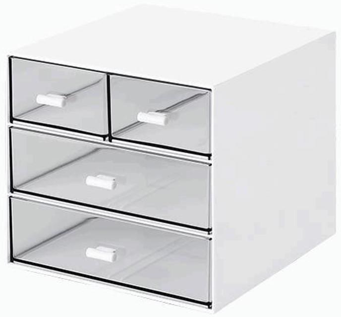Organizer με 4 συρτάρια λευκό Y14,6x15,5x17,6εκ.