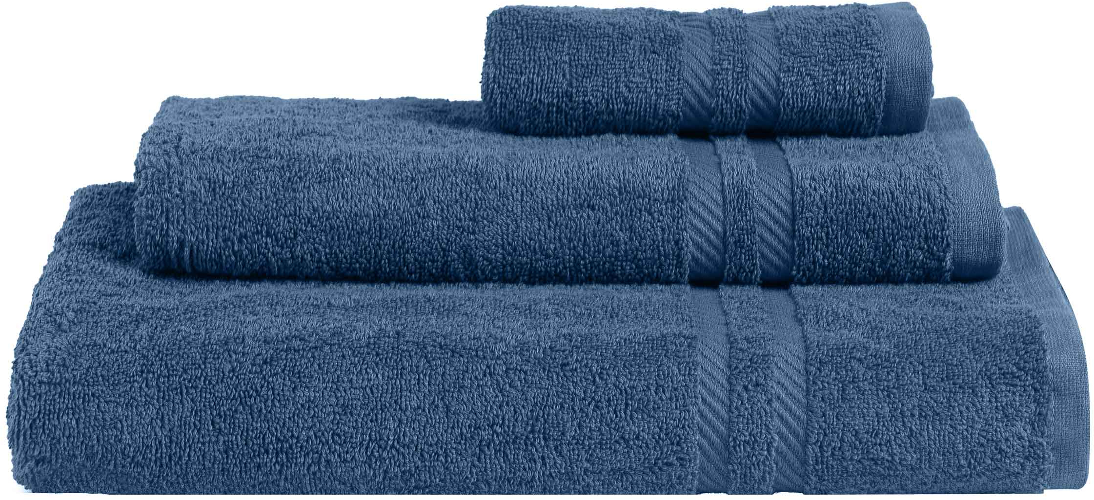 Πετσέτα AVELA DENIM BLUE Μπλε Σετ πετσέτες 3 τεμαχίων (30 x 50 + 50 x 90 + 80 x 150 εκ.) MADI
