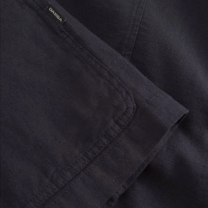 GABBA PLAZA LINEN LONG SLEEVE REGULAR FIT OVERSHIRT MEN GABBA ΜΠΛΕ (11415-5015)