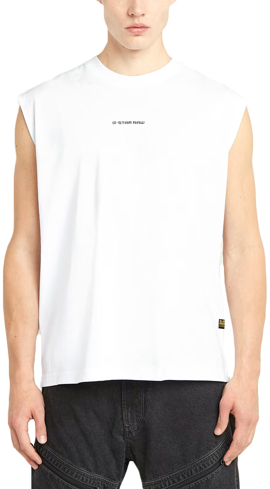 G-STAR RAW SLEEVELESS BOXY FIT T-SHIRT MEN G-STAR RAW ΛΕΥΚΟ (D26028-C336-110)