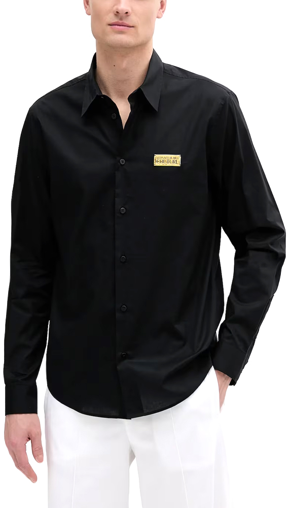 VERSACE JEANS COUTURE 78UP200 METAL PLACKET REGULAR FIT SHIRT MEN VERSACE JEANS COUTURE ΜΑΥΡΟ- ΧΡΥΣΟ (78GALYR1-CN002-899)