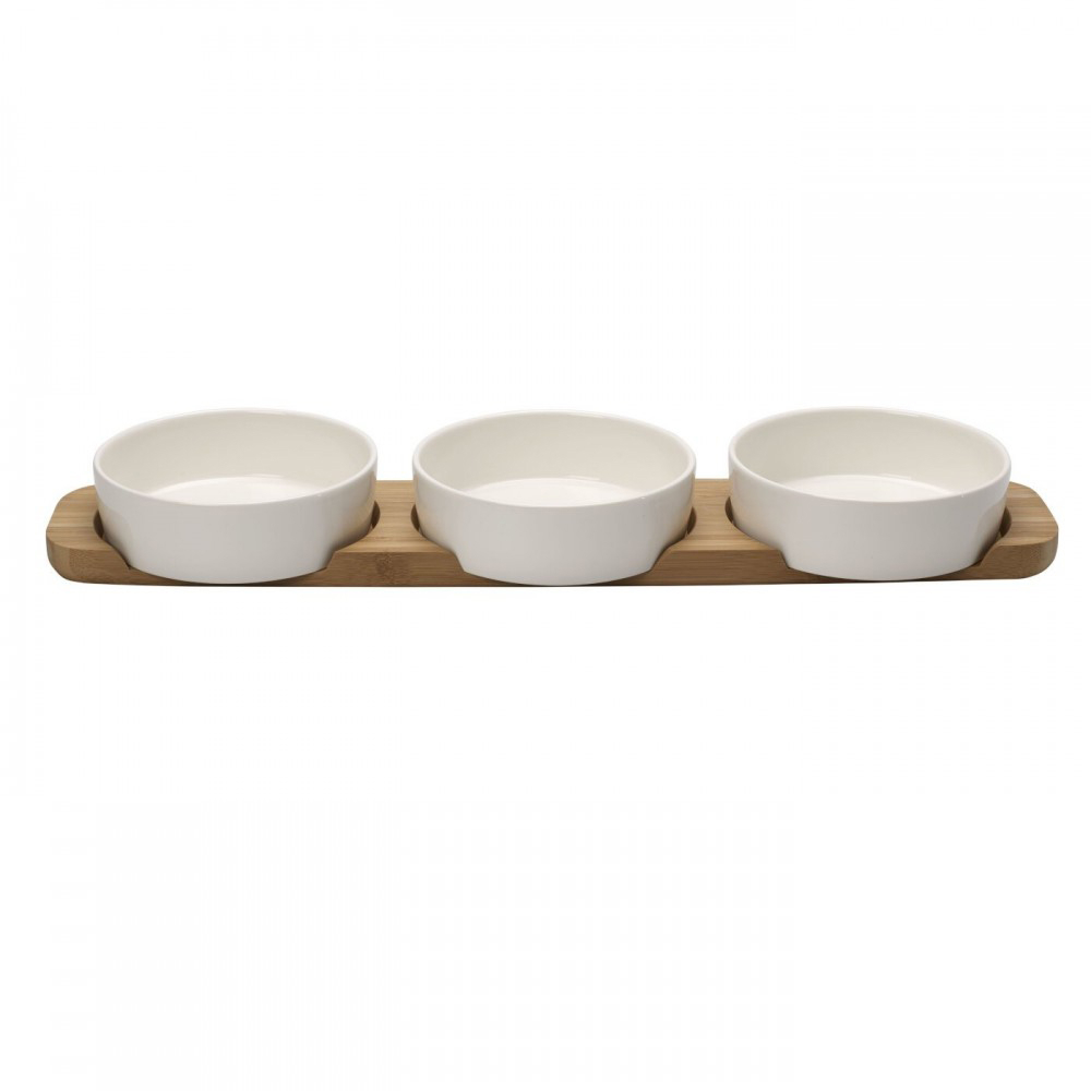 Ορντεβιέρα 3 θέσεων Lotos παραλληλόγραμμη Bamboo 48x15x4cm Cryspo Trio 65.000.142
