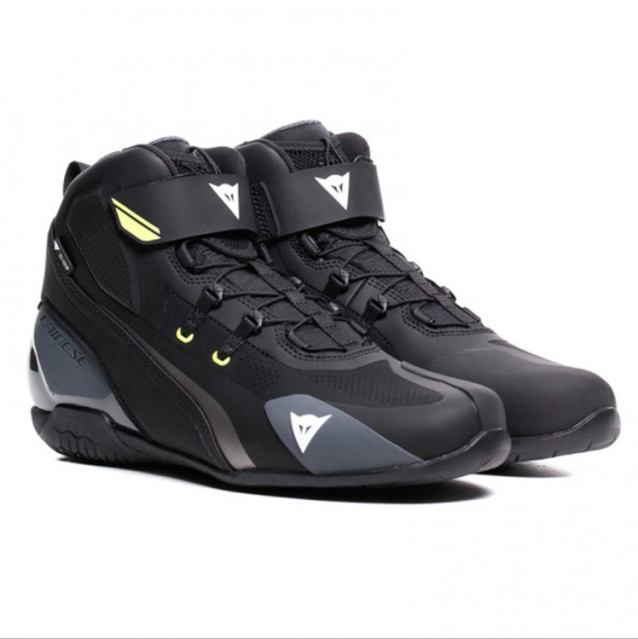 Dainese Herian D-WP Μποτάκια Black/White/Yellow-Fluo