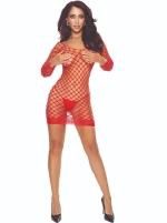 PASSION - BS108 BODYSTOCKING GRID RED