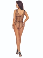 PASSION - BS114 BLACK GRID BODYSTOCKING