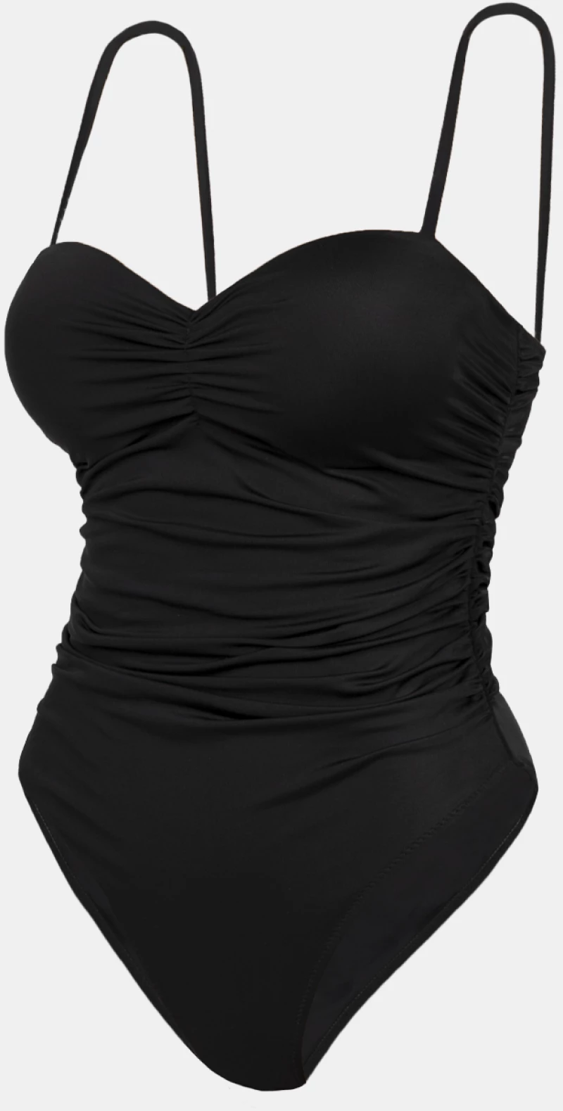 Γυναικείο μαγιό ολόσωμο - Strapless - Rock Club - Μαύρο - Regular Fit - Lycra