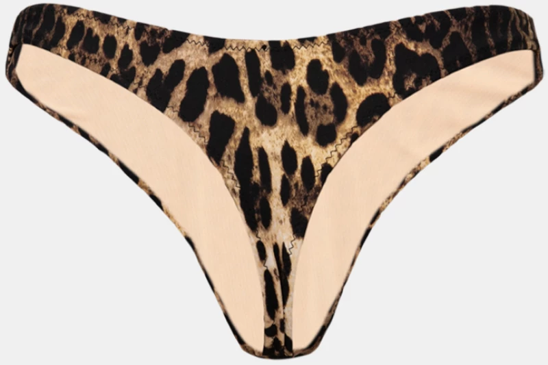 Μαγιό string slip Rock Club - Animal Print  - Mix and Match - Lycra