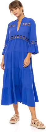 Γυναικείο Beachdress Pink Label -  Ultra Violet - Midi Φόρεμα - Regular Fit - Viscose