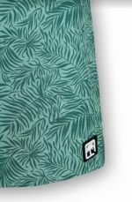 Ανδρικό μαγιό - Sun Project - Σορτς Πράσινο Σχέδιο Floral - Logo