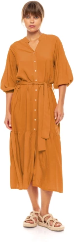 Γυναικείο Beachdress Pink Label - Σεμιζιέ Μακρύ Φόρεμα - Orange - Viscose