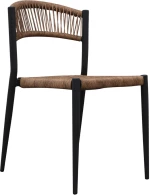 Carla black Καρέκλα αλουμινίου 46x61x78cm 22-0240-1