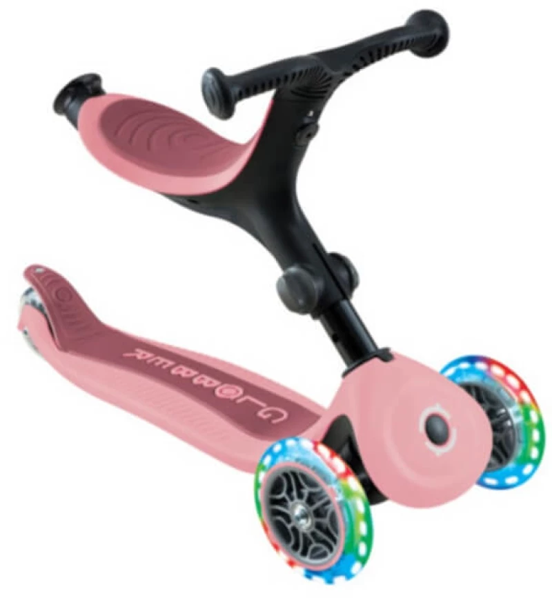 Πατίνι - Περπατούρα 3σε1 Globber Scooter Go-Up Active Lights Pastel Pink (749-310)