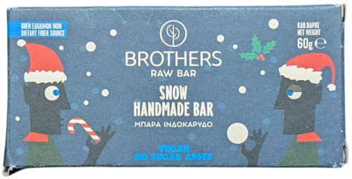 Brothers Healthy Food Vegan Raw Μπάρα Ινδοκάρυδο Χωρίς Προσθήκη Ζάχαρης 60gr