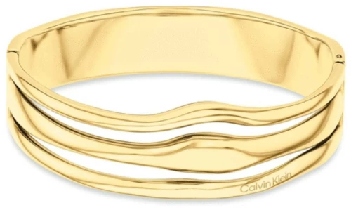 Γυναικείο Βραχιόλι Χειροπέδα CALVIN KLEIN από ανοξείδωτο ατσάλι  σε κίτρινο χρώμα 35000719