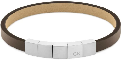 Ανδρικό Βραχιόλι Χειροπέδα CALVIN KLEIN από ανοξείδωτο ατσάλι  σε ασημί χρώμα 35000490