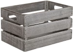 Διακοσμητικό Καλάθι Ξύλινο Γκρι 30x20x17cm