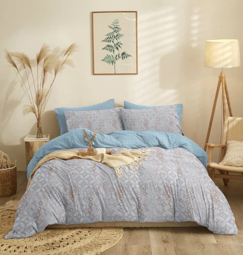 Σεντόνια Σετ "Marta" Dante Light Blue - Υπέρδιπλο (230x260)