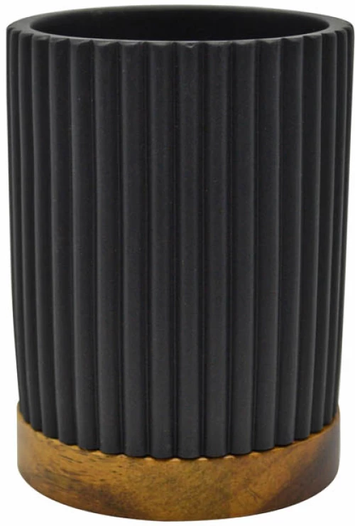 ΠΟΤΗΡΟΘΗΚΗ ΠΟΛΥΕΣΤΕΡΙΚΗ ΜΑΥΡΗ ΜΕ ΞΥΛΟ ΑΚΑΚΙΑΣ 8x8x11εκ. - Ankor 829477