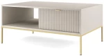 Τραπεζάκι Σαλονιού Nova Λευκό Kazmir + Χρυσό 104x46x68cm