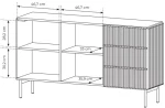 Μπουφές Muti με συρτάρια Λευκό Kazmir 147x81x40cm