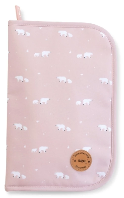 Saro Θήκη Βιβλιαρίου Polar Bear Ροζ 13888