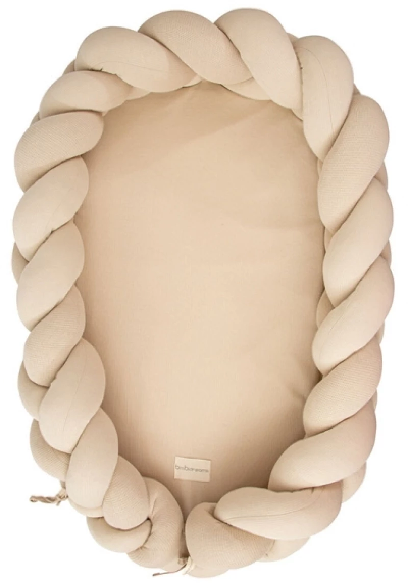 Bimbidreams Βρεφική Φωλιά Ύπνου Πλεξούδα Με Memory Foam "Sand" 85x62 εκ. 733TEX00