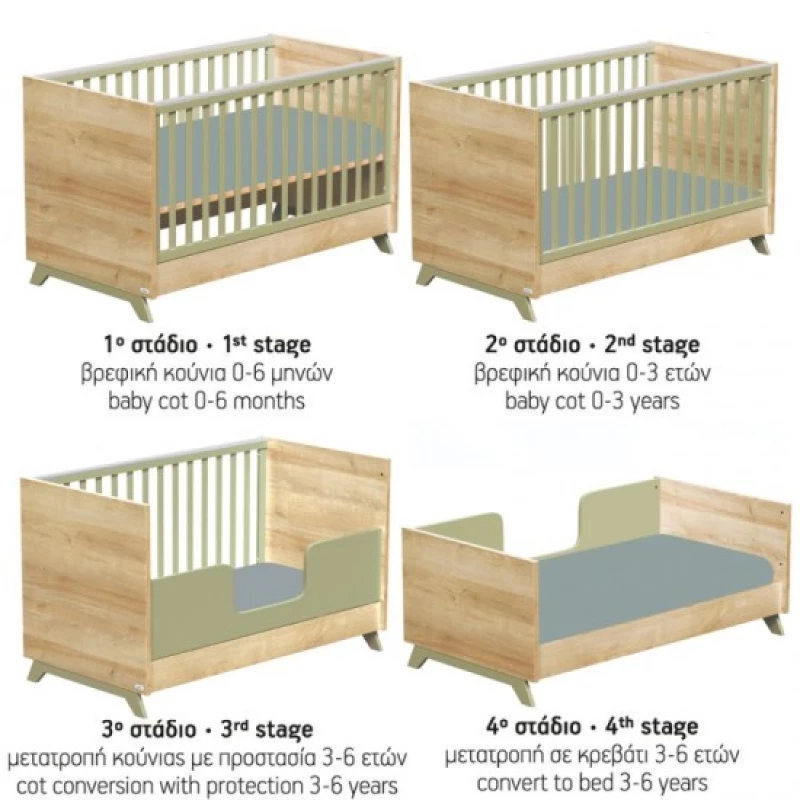 Casababy Rio Βρεφικό Κρεβάτι Μετατρεπόμενο Σε Προεφηβικό 590368