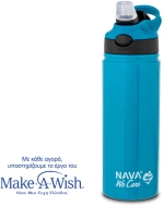 NAVA Θερμός μπουκάλι ανοξείδωτο "We Care" πετρόλ 500ml 10-016-051