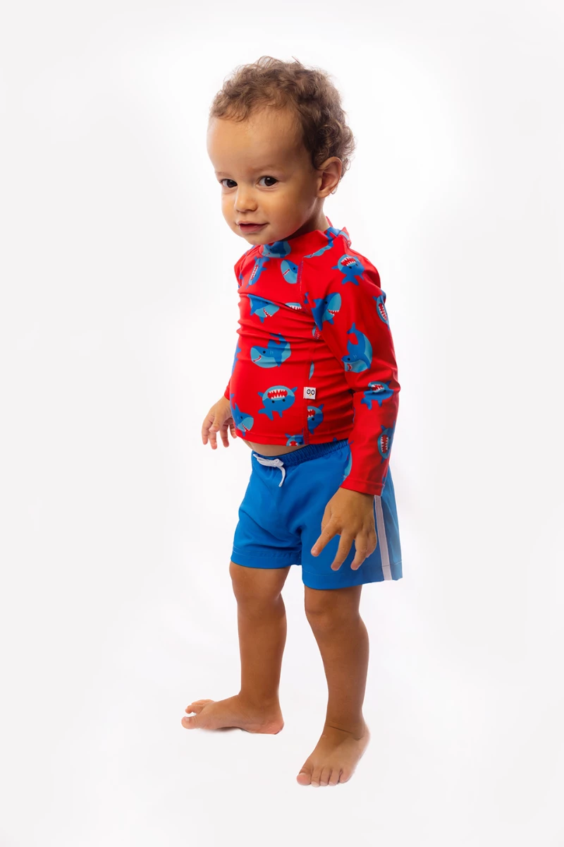 Zoocchini Σετ UV Μαγιώ Σορτς και Μπλούζα Stingray - 12-24m ZOO16401-12-24M Αγόρι
