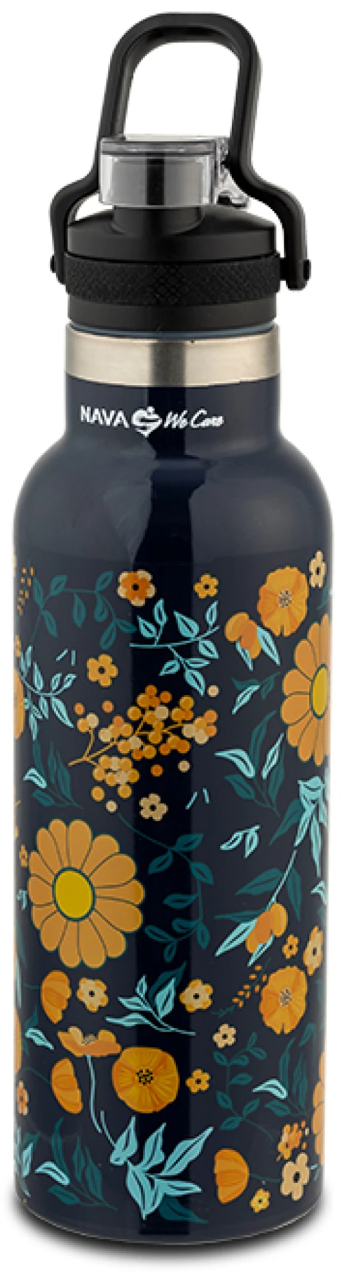 NAVA Θερμός Μπουκάλι Ανοξείδωτο "We Care" Μαύρο 500ml 10-016-021