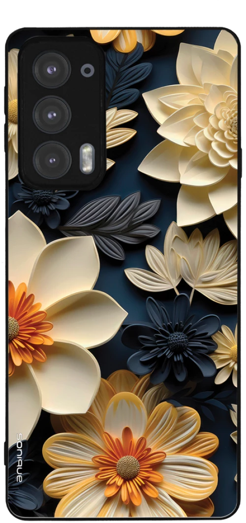 Θήκη Sonique 3D Flower Series για Motorola Edge 20 5G Εκρού