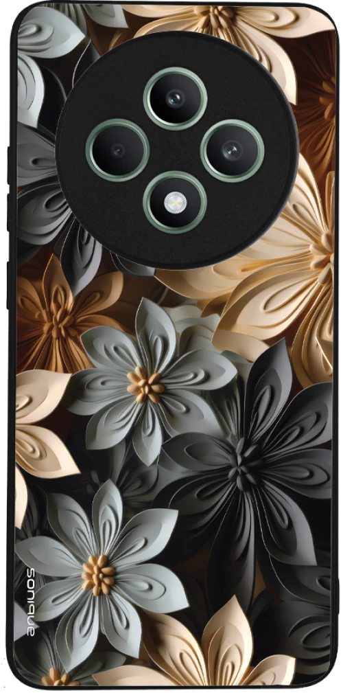 Θήκη Sonique 3D Flower Series για Oppo Reno12 F 5G / Oppo Reno12 FS 5G Γκρι