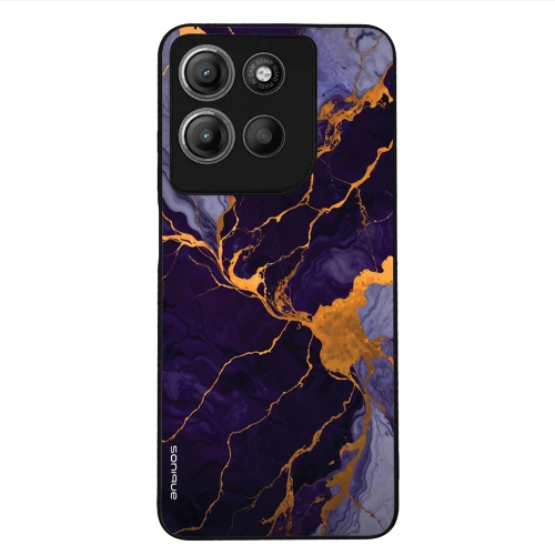 Θήκη Sonique Marble Series για Motorola Moto G15 4G / Moto G15 Power Μωβ