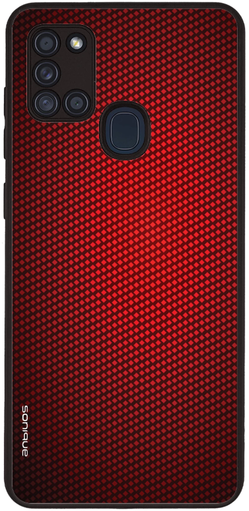 Θήκη Sonique Carbon Series για Samsung Galaxy A21s Κόκκινο