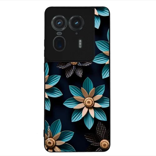 Θήκη Sonique 3D Flower Series για Motorola Edge 50 Ultra Γαλάζιο