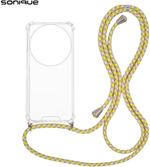Θήκη Σιλικόνης με Κορδόνι Sonique Armor Clear Xiaomi Xiaomi 15 Ultra 5G Rainbow Κίτρινο