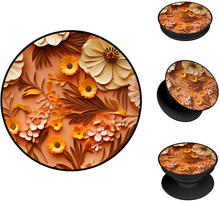 Pop Holder Sonique 3D Flower Series Πορτοκαλί